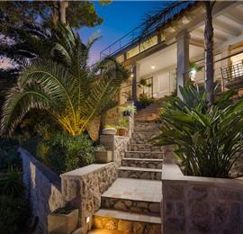 Luxury 6 Bedroom Seafront Villa with pool and Separate Apartment along Secluded Beach near Hvar Town, Sleeps 10-12